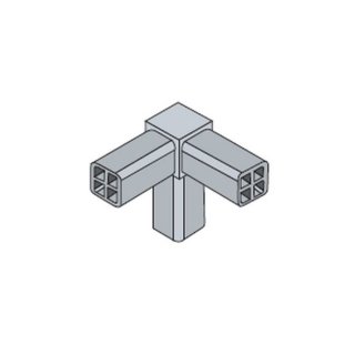 Corner connector D, 25x25x1,5