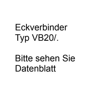 Corner connector VB20/1, 20x20x1,5