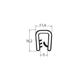 P0016-001 – KB 2-4,5 – PVC schwarz