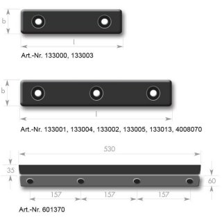 ramming buffer - 2-, 3-, 4-hole