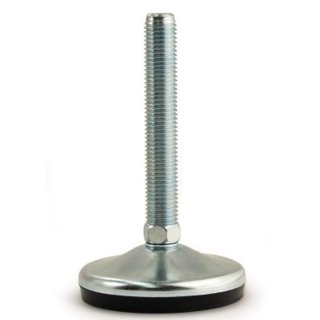 Adjustable foot D 100, swiveling +/-5°, galvanized