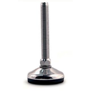 Adjustable foot D 50, swiveling +/-5 °, stainless steel