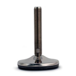 Adjustable foot D 80, swiveling +/-5°, stainless steel