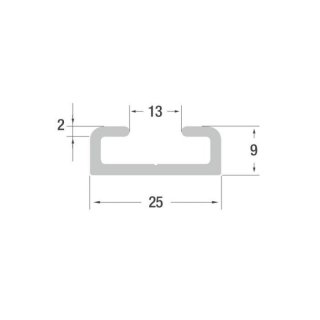 Aluminum holding bar 2.6 m