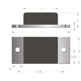 Stop rails, 2-hole mounting