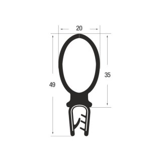 P011044 – 2-4 – PVC/EPDM schwarz