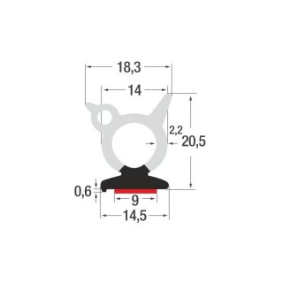 8656/00-M-T-01 - EPDM soft sponge rubber - black