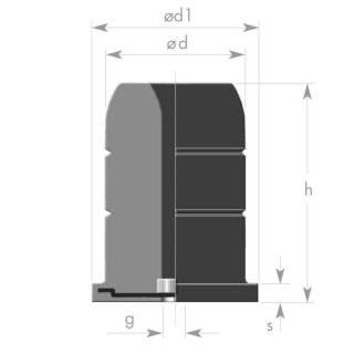 Hollow spring, cellular PU, with female thread