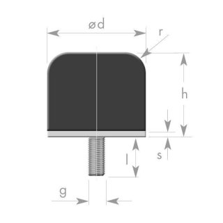 Crane stop buffer GP-1G