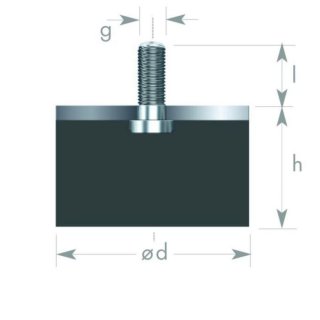 Rubber metal buffer type 4, AG