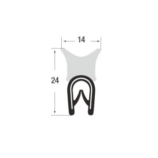 P010022 – 1-4 – PVC/EPDM schwarz