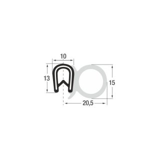 P011011 – 1-4 – PVC/EPDM schwarz