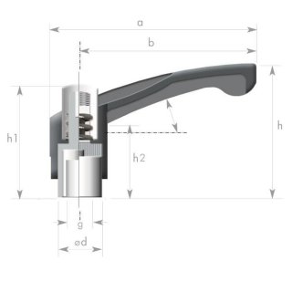 Klemmhebelmutter- Form K