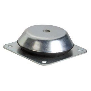 Machine foot with breakaway protection, square flange