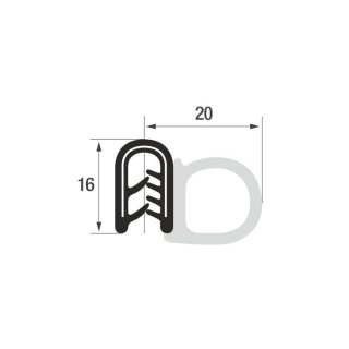 P011049 – 1-4 – PVC/EPDM schwarz