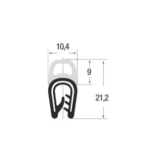 P010014 – 1-4 – PVC/EPDM schwarz