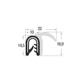 P010018 – KB 1-3,5 – PVC/EPDM schwarz