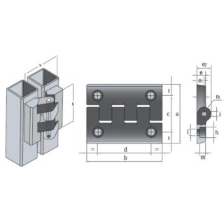 Hinge 180°, type 141