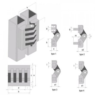 Hinge 180°, type 400