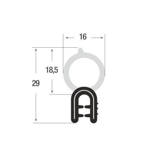 8555 - 1-2,5 - EPDM black